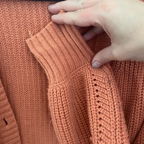 Madison Grey Small Coral Cardigan Sweater - Picture 7 of 7